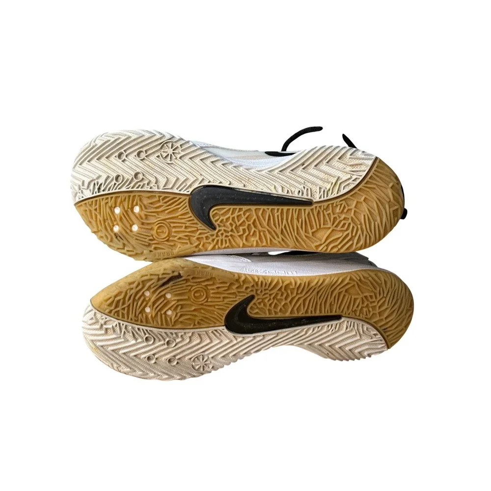 Nike‎ Air Zoom Hyperace 3 White Black Gum Volleyball Shoes FQ7074-101 Kids 4.5